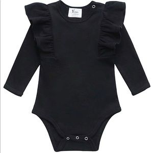 Black Ruffle Bodysuit 0-3 month